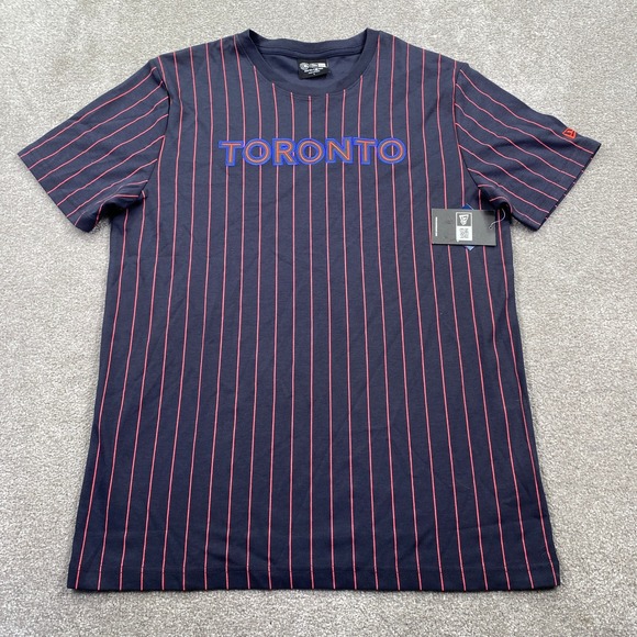 New Era Other - New Era Toronto Blue Jays T-Shirt Mens Large Navy Pinstripe MLB Graphic Tee